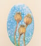 Poppy head seeds greetings card - Image 2