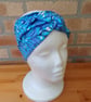 Hair Band blue cotton jersey twist front turban style women's head band  - Image 5