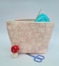  Make up bag - zipped pouch – floral, elegant, stylish - Image 3