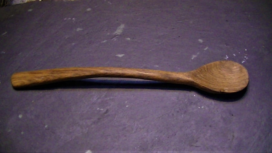 Oak wood hand carved wooden spoon