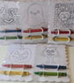 Halloween colouring cards pack of 5