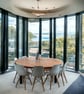 Circular Round Table, Custom Made Reclaimed Scaffold Boards - Industrial Frame L - Image 8