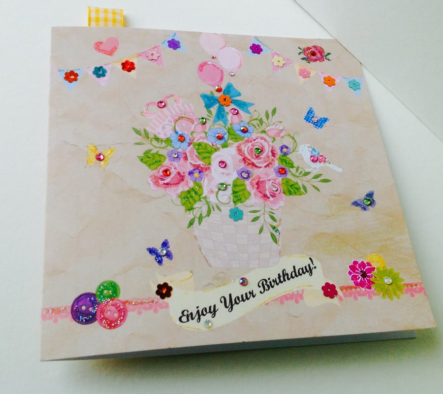 SALE Birthday Card,Greeting Card,Can Be Personalised, Handmade