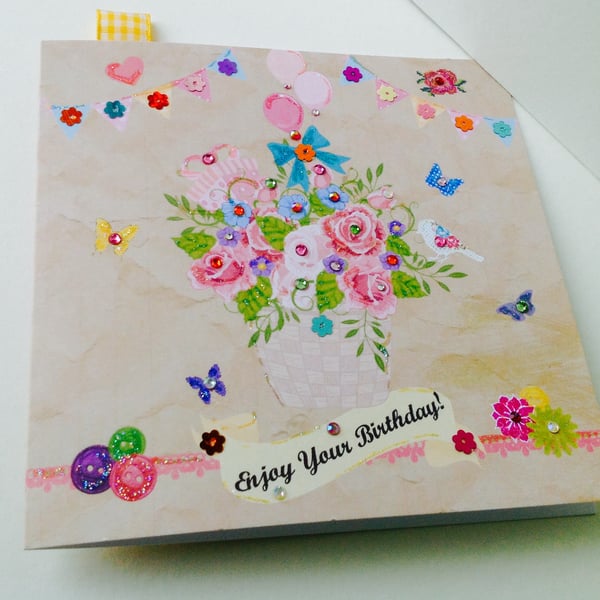 SALE Birthday Card,Greeting Card,Can Be Personalised, Handmade