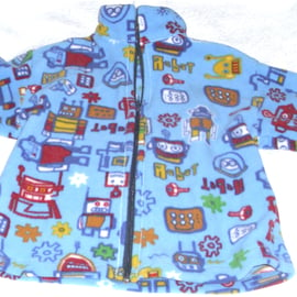 Robots fleece jacket, age 5