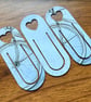 Handmade Vintage Bicycle Paper Clip Bookmarks x3