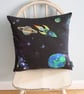 Cats in Space Cushion - "Apawllo-7" in 100% cotton