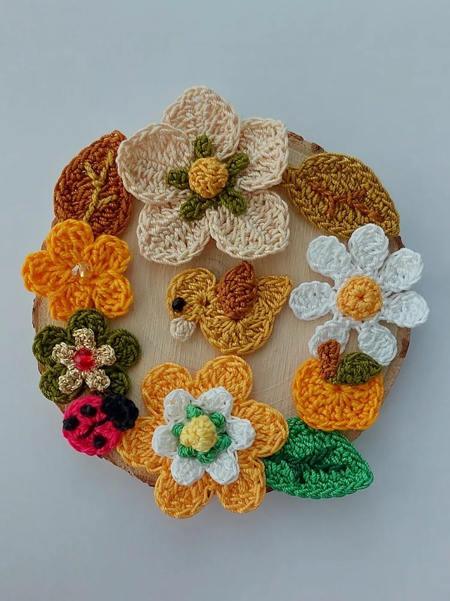 Crochet Flowers set