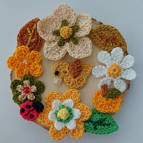 Crochet Flowers set