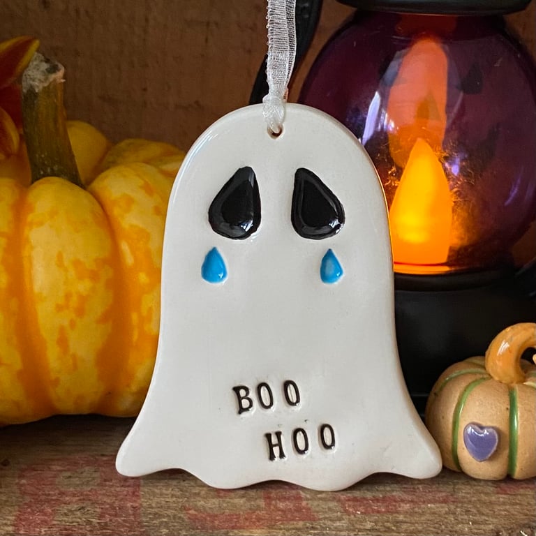Ceramic cry baby ghost decoration Boo Hoo