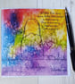 Old English Sheepdog rainbow, sympathy card. Dog loss card, Dog bereavement card - Image 1