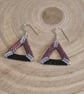 Sterling silver beaded earrings, Geometric jewellery, Gift for women (EAR-0010)