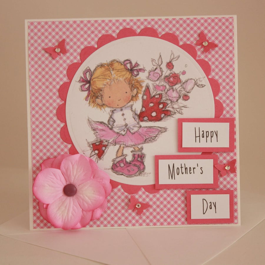 Pretty pink Mother's Day card