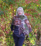 Handmade Nuno Felted Silk Scarf – Lightweight Floral Design - Image 2