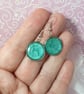 Turquoise blue dangle earrings, comfortable drop earrings for women, two sizes - Image 4