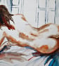 Nude woman reclining. Original painting - Image 2