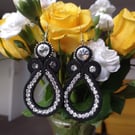 Soutache black earrings