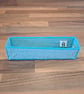 Pencil case - icy blue with glittery blue edging, open-top - Image 5
