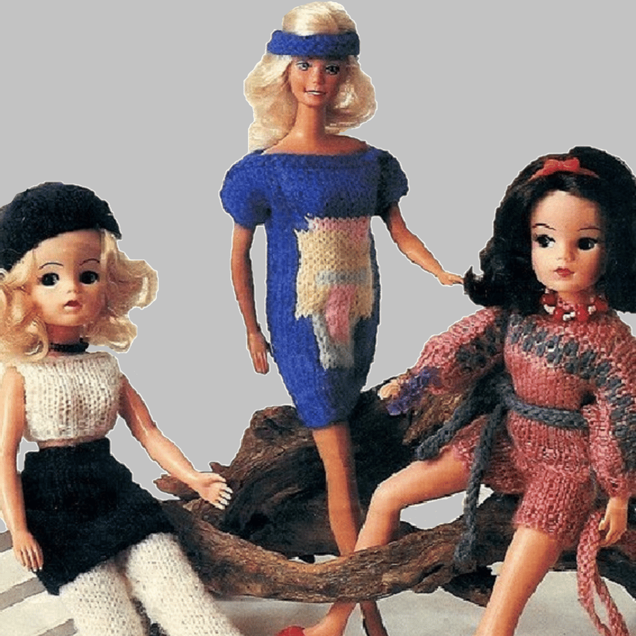 VINTAGE KNITTING PATTERN PDF Bronte Clothes for Doll