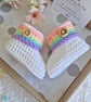 Rainbow Baby Booties – Crochet Newborn Gift & Baby Shower Gift - Image 6