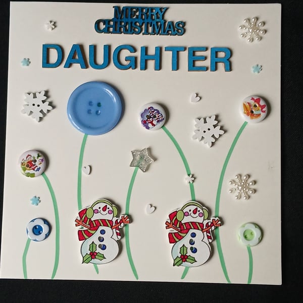 Handmade, daughter christmas card 