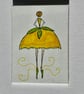 Ballet Dancer in Sunshine Yellow Dress Fridge Magnet - Image 2