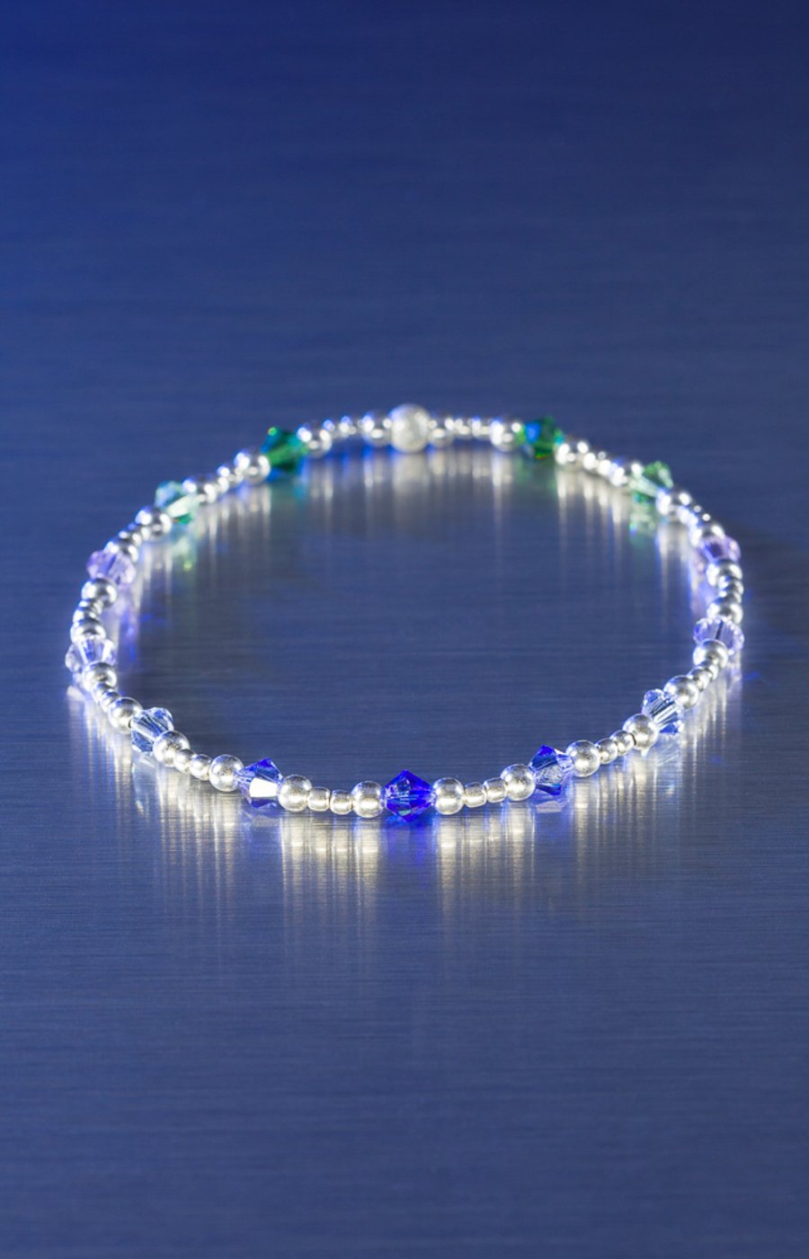 Sterling silver bluebell swarovski bracelet 