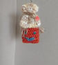 Handmade crochet scarecrow pumpkin keyring 