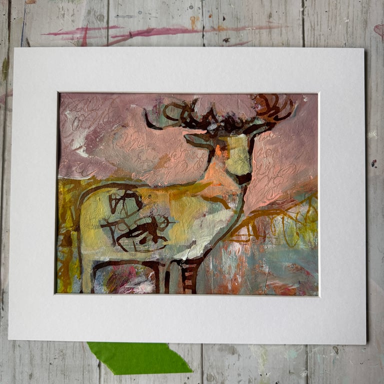 Original Artwork Stag Painting 01