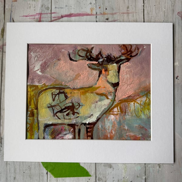 Original Artwork Stag Painting 01