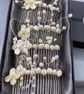 Decorative Ivory Cultured Pearl & Shell Pearl Flower Floral Hair Comb  - Image 5
