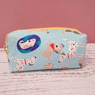 Fun dog themed fabric pencil case (short)