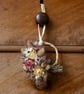 Mini dried flower pink and cream wreath