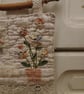 Suffolk puff flowers in a vase textile hanging decoration  - Image 4