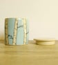 Ceramic Storage Jar with Flat Lid - Birch Tree and Birds - Image 3