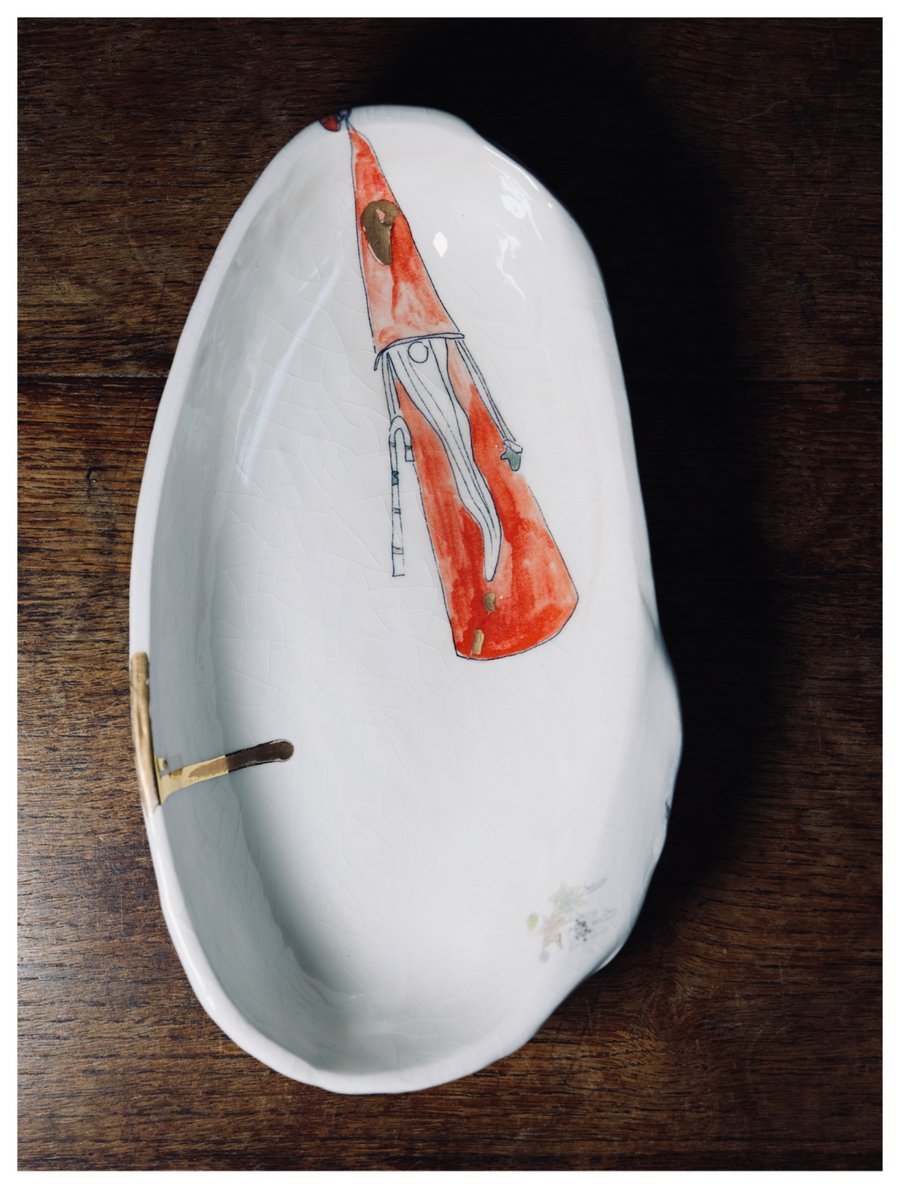 The Father Christmas long Oval Dish - 