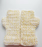Lemon Yellow Fingerless Mitts, Crochet Wrist Warmers - Image 6