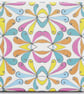 Multicoloured Petal Design Ceramic Tile Trivet with Cork Backing - Image 3