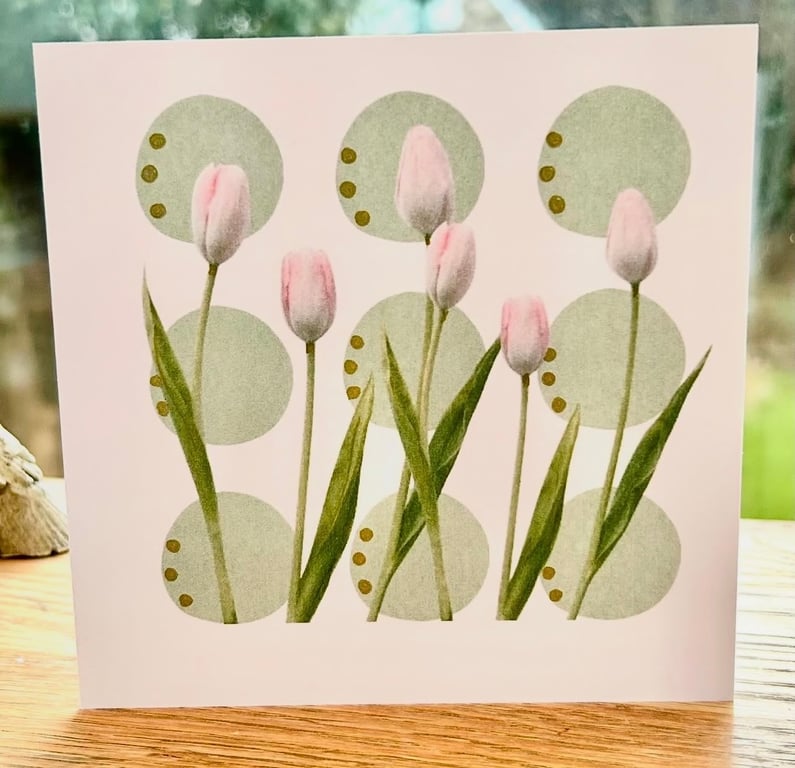 Pink Tulips Card