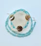 Amazonite Necklace With Abalone Discs & Sterling Silver, Birthday Gifts For Her - Image 5