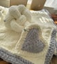 Handmade Silver Lining Throw and Cushions Set