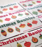 Fabric Christmas Baubles - pack of 5 - Image 10