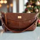 Elland - Chestnut Brown Leather Handbag - Handcrafted from Rescued Leather
