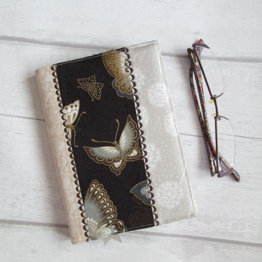 SOLD - A6 Reusable Coffee & Cream Patchwork Notebook Cover
