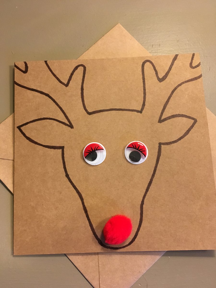 Cute Rudolph Christmas Card - Rudolph Red Nose Card