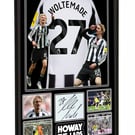 NICK WOLTEMADE NEWCASTLE UNITED SIGNED FRAMED A4