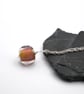 lampwork glass dark topaz pendant necklace