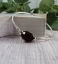 Sterling Silver Bangle with Plum Crackle Agate. Fits Size Medium 20cm  - Image 2