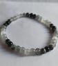 Black and White Glass Bead Bracelet  - Image 2