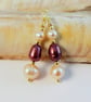 Freshwater Pearl & Gold Vermeil Earrings, Bridal, Birthday, Anniversary Gift - Image 5